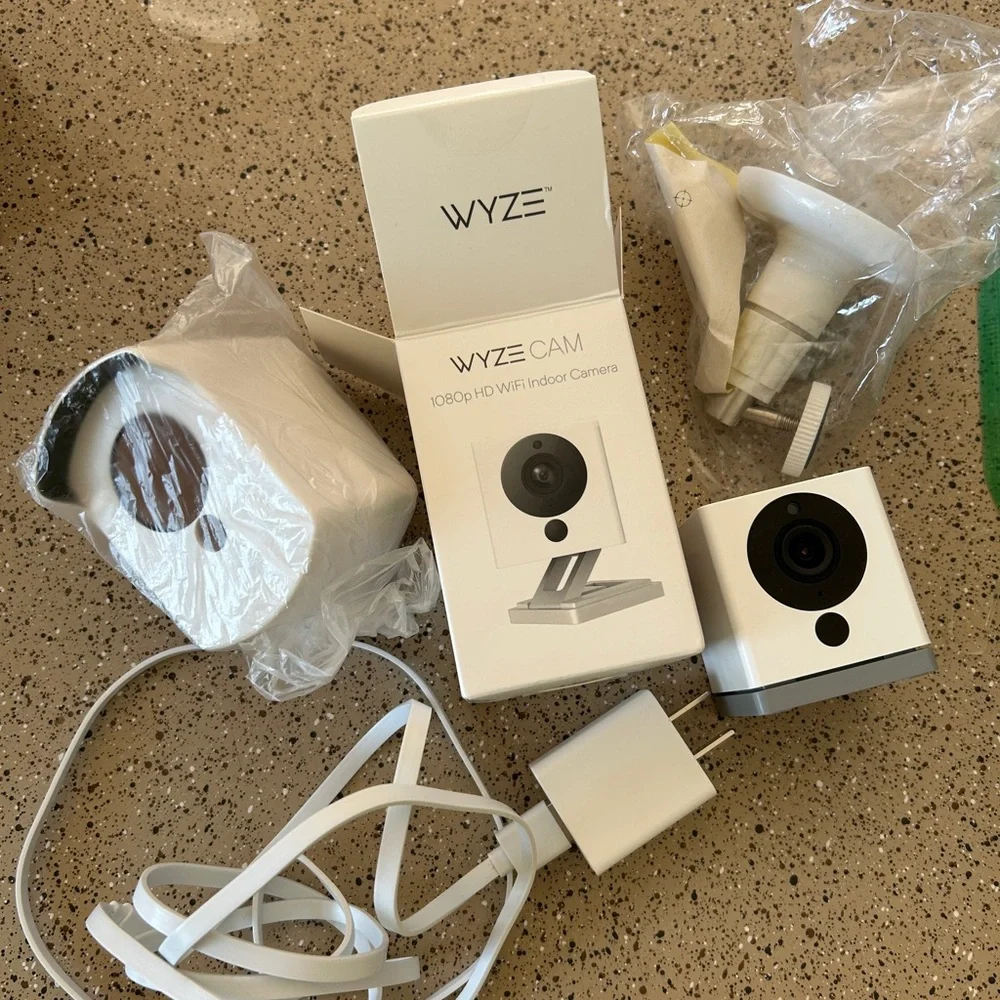 Wyze White and Black Indoor Security Camera